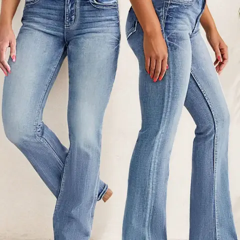 Women's High Elasticity Denim Skinny Fit Pants, Casual Fashion High Stretch Jeans for Daily Wear, Denim Style Jeans, Comfortable and Stylish Ladies' Clothing, Bottom, Fashion Jean Bottoms