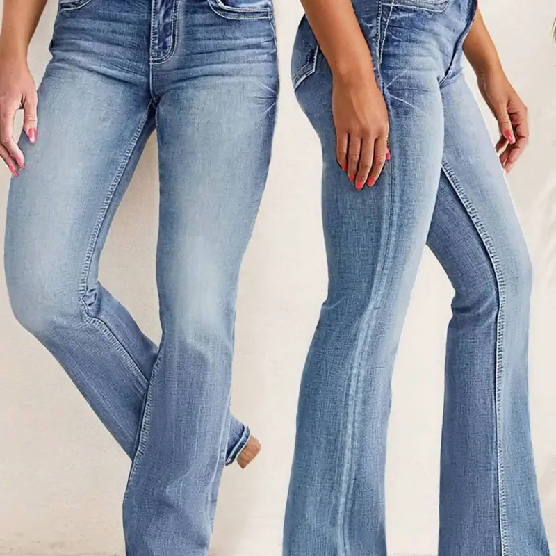 Women's High Elasticity Denim Skinny Fit Pants, Casual Fashion High Stretch Jeans for Daily Wear, Denim Style Jeans, Comfortable and Stylish Ladies' Clothing, Bottom, Fashion Jean Bottoms