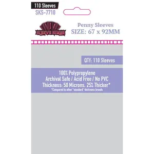 Penny Card Game Card Sleeves (67x92mm) - 110 Pack, 50 Microns, SKS-7710