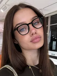 Women's Summer Acrylic Casual Rectangular Fashion Flat Mirror, Anti-Blue Light, Daily, Reading, Commuting Use