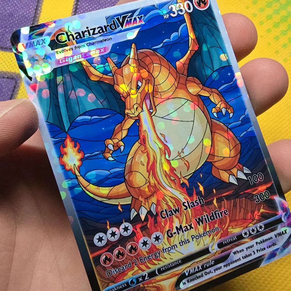 1000 vmax pokemon cards Charizard Volcanic Tyrant Bubble Holo Pattern Standard Back Display Art Card TCG Game its a strong attacker that helps snowball your momentum Buy These Pokemon Cards With