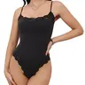 Danysu Lace Body Suit Square Neck Tops for Women Sleeveless Spaghetti Strap Tank Top Bodysuits for Women Sexy Jumpsuit Tummy Control Clothing Cute