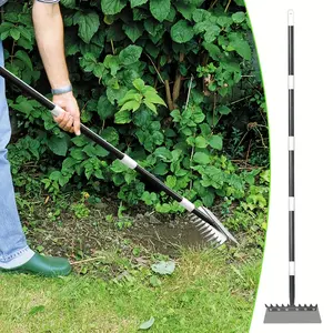Heavy-duty Adjustable Long-handled Weeding Tool - 75.83 inches Extendable, Non-slip Ergonomic Handle, Reinforced Metal, Multi-functional for Gardening, Snow Removal, Farms