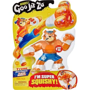 Heroes of Goo Jit Zu - Single Squishy Tiger Action Figure, Tygor Slime Filled With Slime