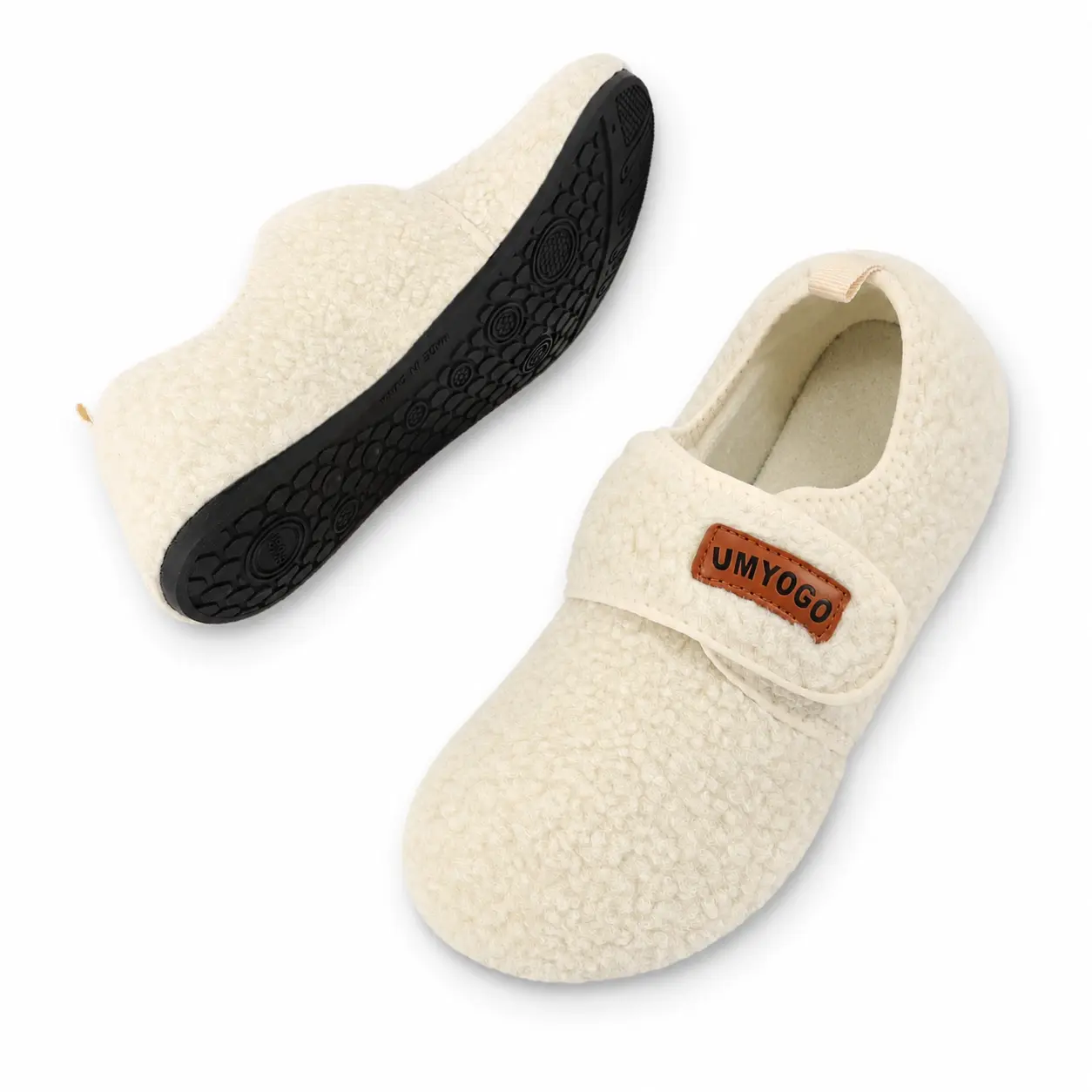 Unisex Faux Fur House Slippers, Lightweight Foldable Athletic Sock Shoes with Anti-Slip Sole for RV, Dance & Fishing, Slippers For Women, Slip On, Antislip Women's Home Slippers