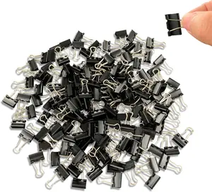 240Pcs Mini Binder Clips, 5/8 inch(15mm), Paper Clamps Small Size for Office Supplies, Black