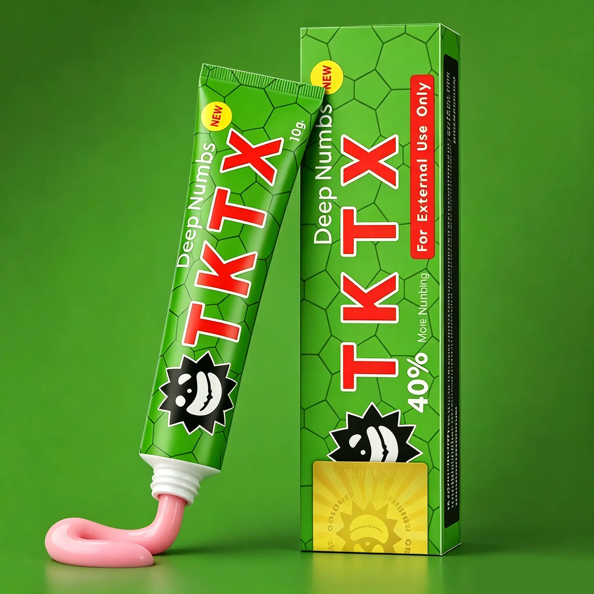 TKSX Tattoo Numbing Cream,40% Very Strong|Relief Cream forTattoos|Waxing|Microneedling|Lecithin External Cream(10g)