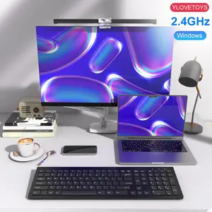 Battop Wireless Keyboard, 2.4g Silent Full Size with Numeric Keypad, Compatible with Desktop/laptop/windows System, Ambidextrous Design