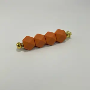 Plain Silicone Unique Beaded Keychains