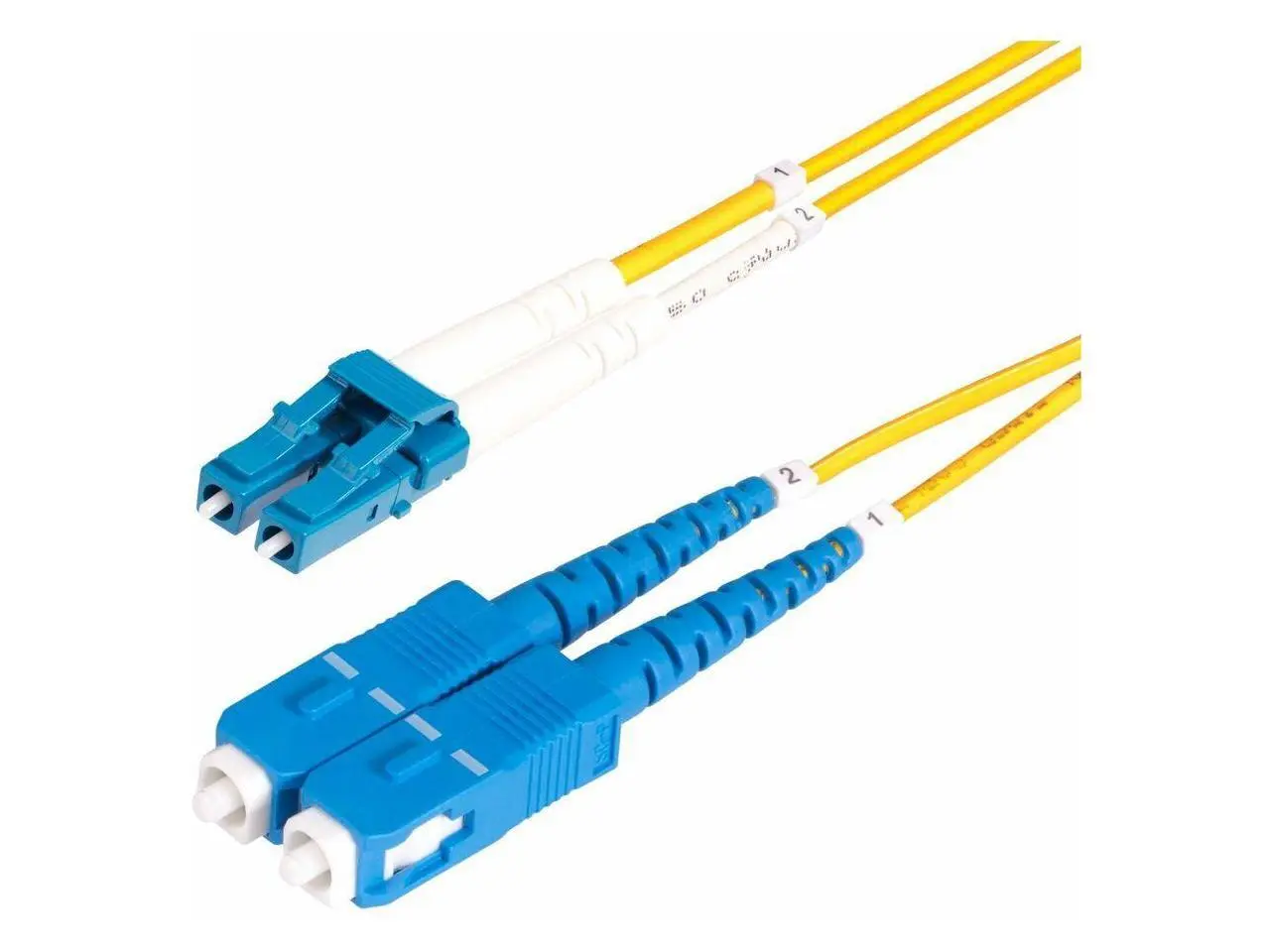 StarTech 3m 9.8ft LC to SC UPC OS2 Single Mode Duplex Fiber Optic Cable 9/125 100G Low Insertion Loss LSZH Fiber Jumper Cord