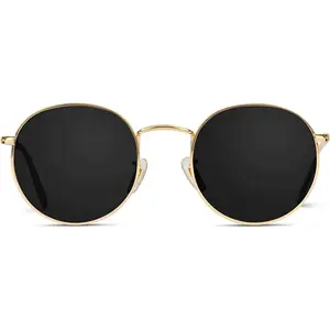 Reflective Lens Round Trendy Sunglasses