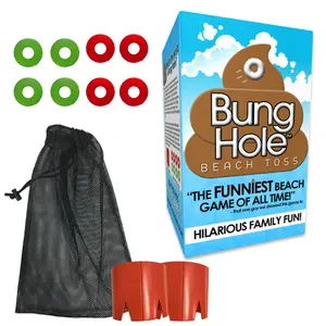 Bunghole Beach Toss Game – Fun & Portable Ring Toss Game – Lightweight Mini Cornhole Set for Beach, Backyard or Lake – Travel-Friendly Entertainment with Easy Setup