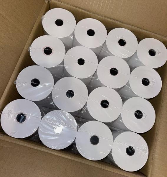 Celion Sticky Thermal Label Paper Roll, 3.125'' x 170', 1 inch Core, Full Coverage Adhesive, Repositionable Linerless, 70GSM
