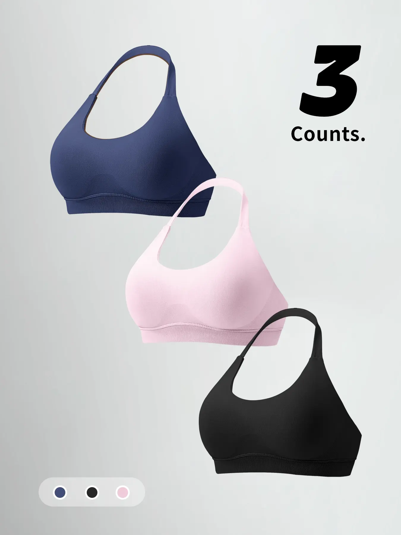 Black/pink/navy blue