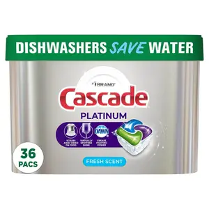Platinum Dishwasher Pods, ActionPacs Dishwasher Detergent, Fresh Scent (36- Count)