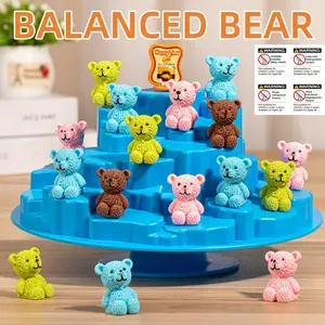 Fun Balance Bear Stackable Toy, Bear Building Block, Parent-Child Interactive Educational Game, Enhances Focus, Desk Game, V1