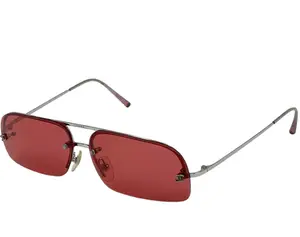 Pre-owned Chanel CC Logo Rimless Sunglasses 4000033227999