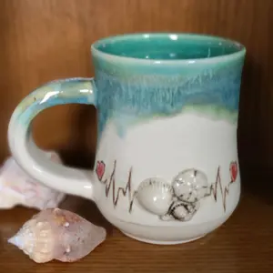 Made to Order: My heart beats for seashells and shelling mug  Beach themed Coffee Ceramic