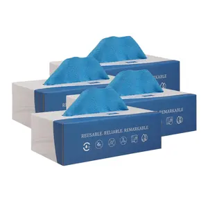 NT Dreams Drawer Box Rag 8"x8" 20pcs/Box 4 Boxes Reusable Microfiber Cleaning Cloths Super Absorbent Eco-Friendly for Kitchen Bathroom & Home Disposable Hand Household Microfiber Pack Smooth Towel