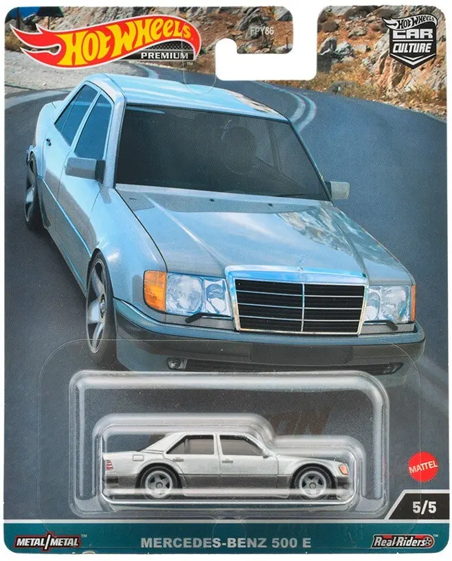 2023 Hot Wheels Car Culture Canyon Warriors Mercedes-Benz 500 E 1/64 Diecast Car