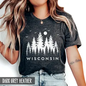 Wisconsin Shirt, Wisconsin T-Shirt, Womens Wisconsin Shirt (Unisex), State of Wisconsin Gift, Wisconsin Vacation Tee, Wisconsin Nature Shirt TTS 1 005