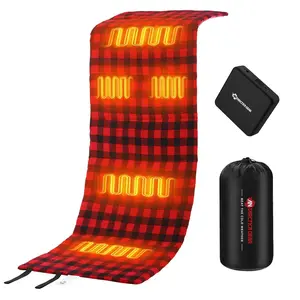 ANTARCTICA GEAR Heated Sleeping Bag Liner, 5 Heated Zones with 16000mAh 12V Battery Heated Pad, Electirc Sleeping Bag Heater for Cold Weather Camping Backpacking or Hiking Reusable Travel