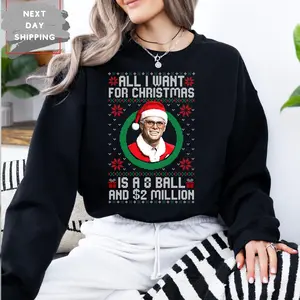 Baby Billy All I Want For Christmas Is A 8-Ball And 2 Million Christmas shirt, Vintage TV Show, Movie tshirt