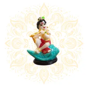 Polyresin Conch Krishna Murti 4"