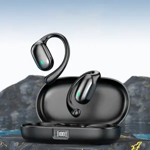 Ultimate Comfort Ergonomic Fit Dual Noise-Canceling Bluetooth 5.3 Headset with 40 Hours Battery Life IPX7 Waterproof Clear Communication Adjustable Ear Angle Sports Headset