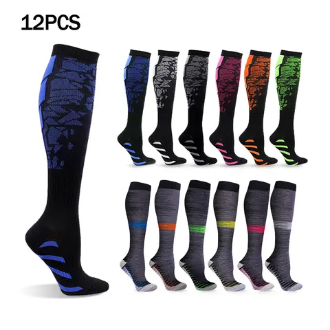 6/12 Pack Copper Compression Socks for Women and Men Circulation-Best Support for Medical, Running,Nursing,Athletic