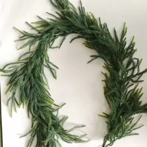 Real Touch Norfolk Pine Garland – Christmas Decor, Artificial Greenery, Holiday Home Decoration