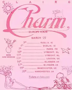 Poster Clairo Charm Poster Europe Tour March 2025 Poster, gift for fans