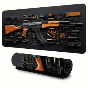 AK47 Disassembly Layout Desk Mat Classic Military Rifle Parts Mouse Pad Valor Service Duty Honor Legacy Respect