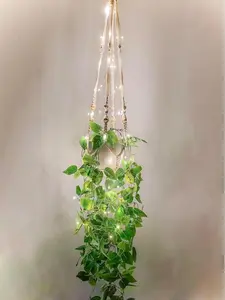 Fake Hanging Plants with Lights Artificial Plants for Home Decor Plant Hanger for Wall Set Bathroom Kitchen Office Indoor Decorative Fruit Ornaments