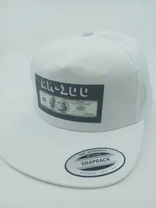 AK-100-Snow Cat White  unisex 5 panel cap