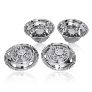 17 Inch 8 Lugs 5 Hand Holes Stainless Steel Wheel Simulators for 2003-2021 Dodge 3500 Dually Wheel Truck