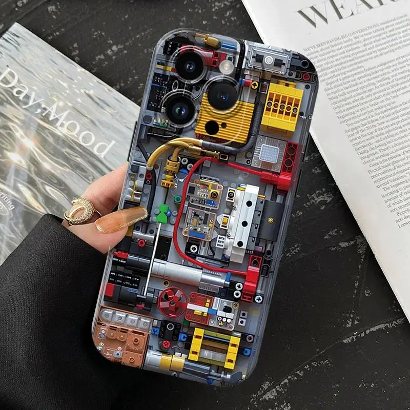 Personalized Creative Pattern Cellphone Case - Soft Silicone Casing, Full Protection Shockproof Accessory, Protector for iPhone 17 17E 16 15 Pro Max 14 13 12 11 X Plus Mini