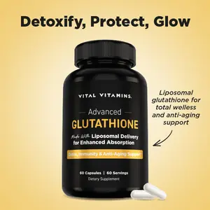 Glutathione Supplement - 500mg L-Glutathione per Serving - Made with Liposomal Delivery for Max Absorption - Detox, Immunity, Anti-Aging Support - Non-GMO - 60-Day Supply, 60 Capsules