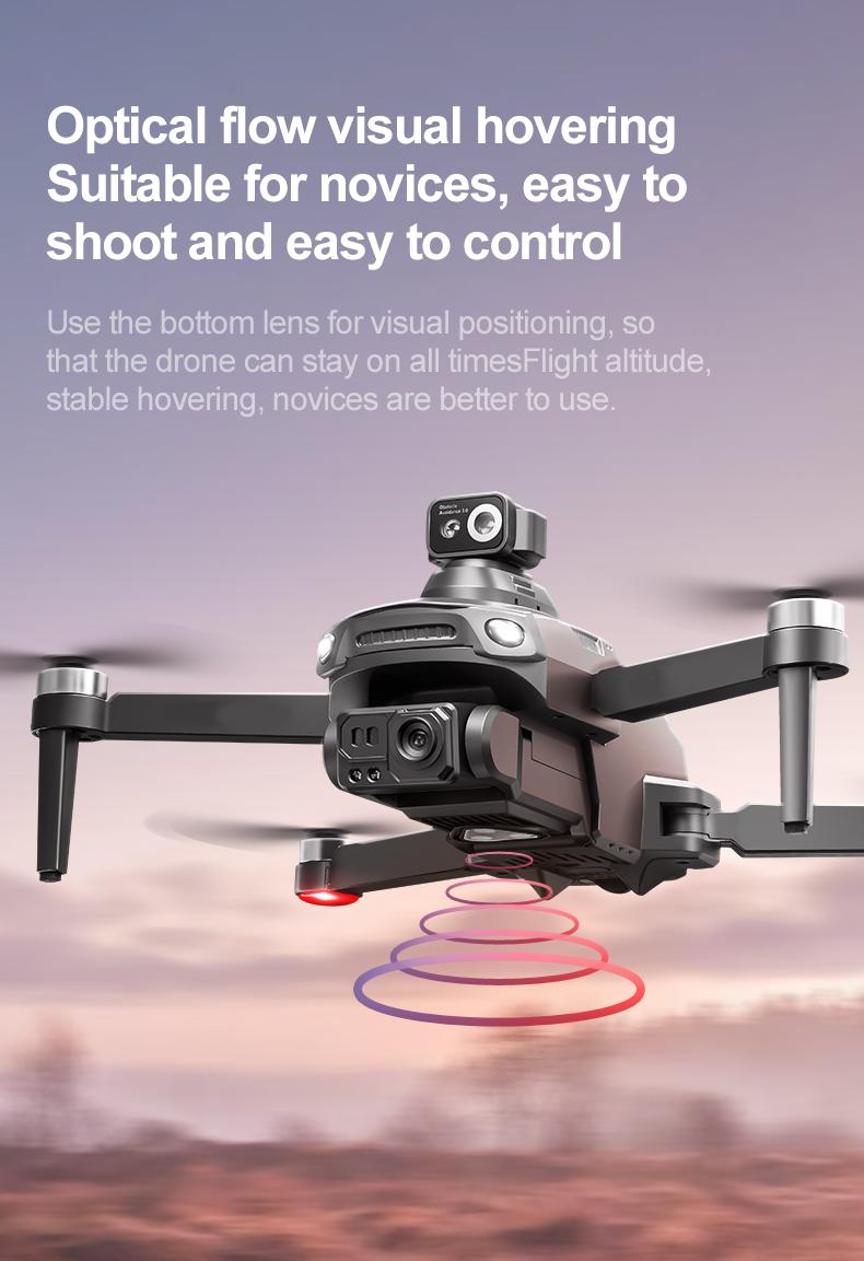YCMDCGIE 4K ESC Camera Drone with Brushless Motor, Upgraded 4.5-Inch Screen, Foldable Drone, AI Obstacle Avoidance, GPS Smart Return, Gesture Photography, Intelligent Follow, Custom Waypoint Flight, Dual Battery with 50 Minutes Endurance