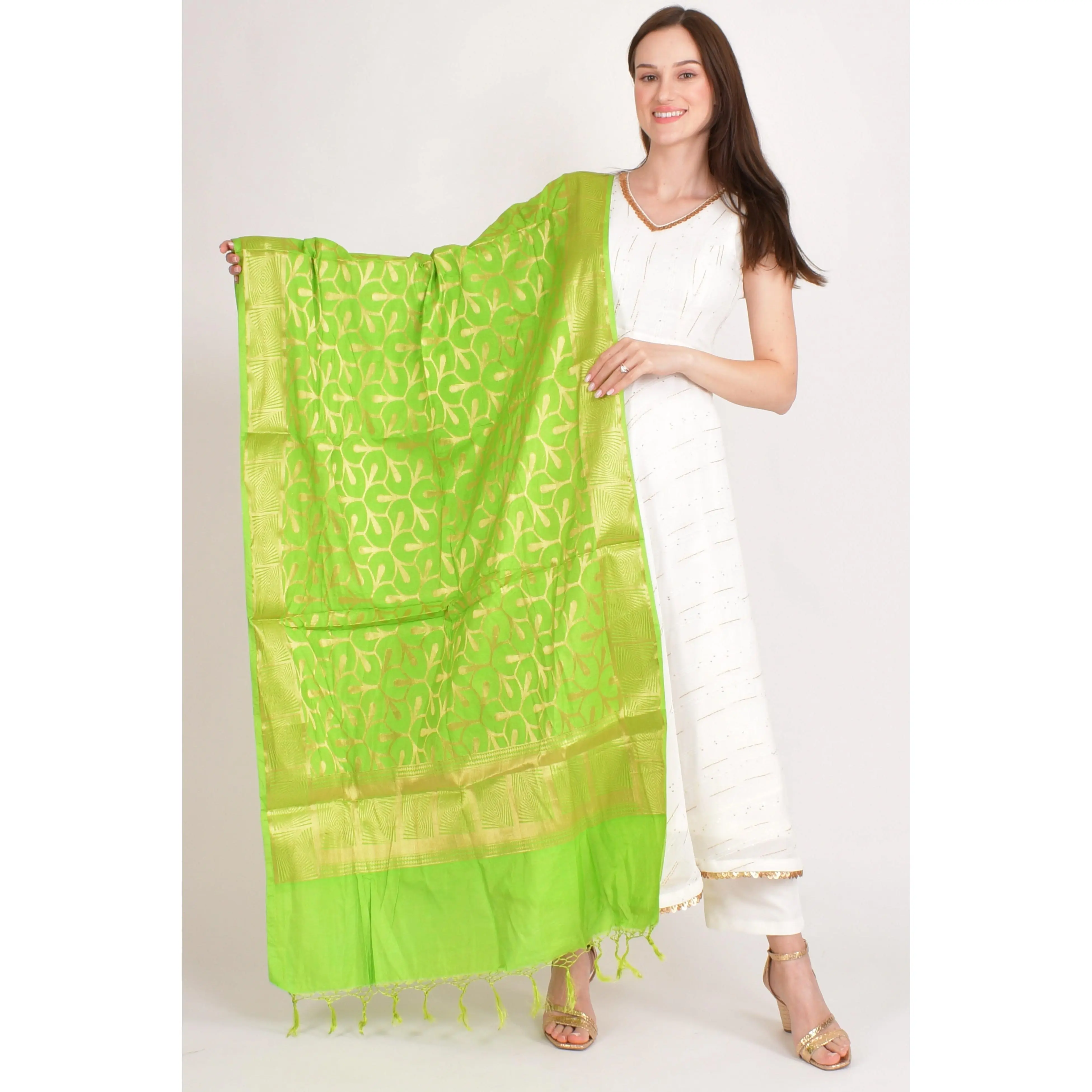 Aarohi Green Organza Dupatta