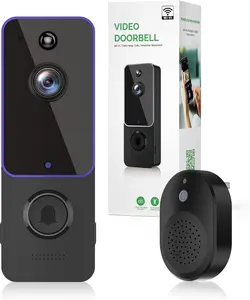 Doorbell Camera Wireless, Smart Video Cam with Chime, AI Human Detection, Two Way Audio, HD Live View, Night Vision, 2.4G WiFi Only, Cloud Storage, Indoor Outdoor Surveillance wireless doorbellcamera