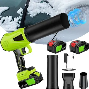 Mini Handheld Leaf Blower Cordless With 2Battery And Charger,Extended Nozzle, Lightweight Small Turbo Jet Blower For Patio,Lawn,Yard,Snow Leaves And Dust Car Dryer