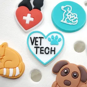 Vet Tech Shoe Charms Set Dog Cat Vet Tech Heart