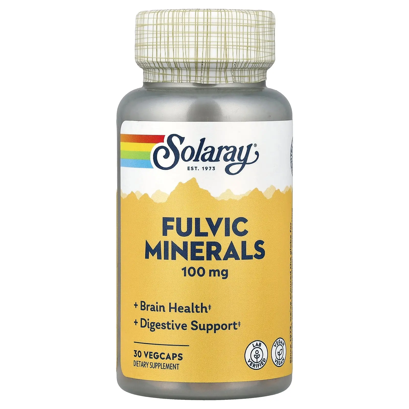 Solaray Fulvic Minerals, 100 mg, 30 VegCaps