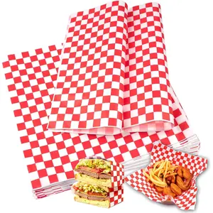 115pcs Deli Paper Sheets 11x11", Premium Grease Resistant Wax Paper Sheets for Food, Classic Checkered Food Basket Liners, Sandwich Paper, Food Wrapping Paper, and Paper Liners for Food Baskets
