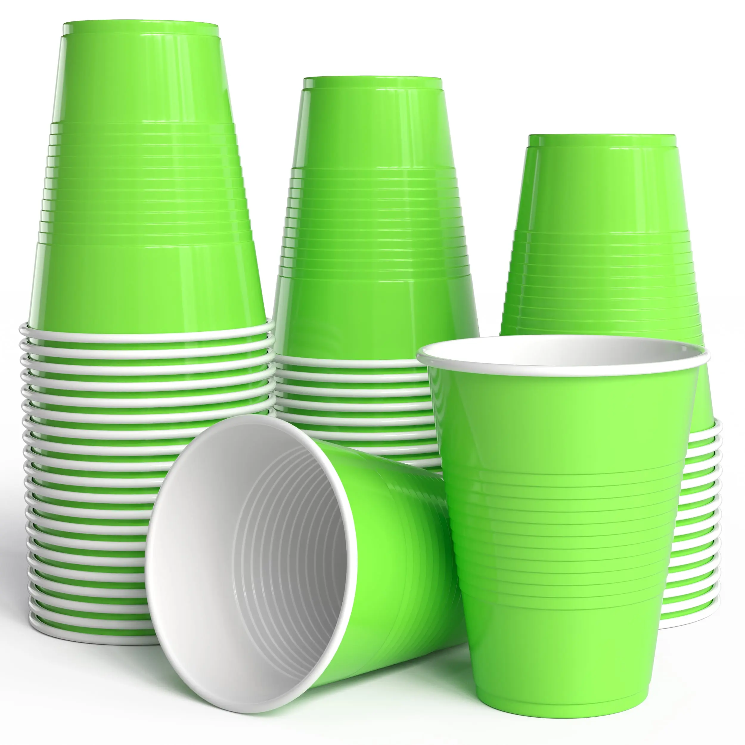 18 Oz. Lime Green Plastic Cups | 50 Ct.