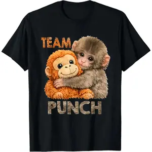 Monkey Team Punch T-Shirt - 100% Cotton Unisex Fit Soft Digital Print Graphic Tee