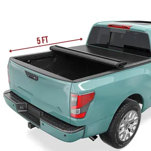 [Fits 2005-2026 Nissan Frontier](NO México) 5 Ft Bed, Soft Roll Up Truck Bed Tonneau Cover