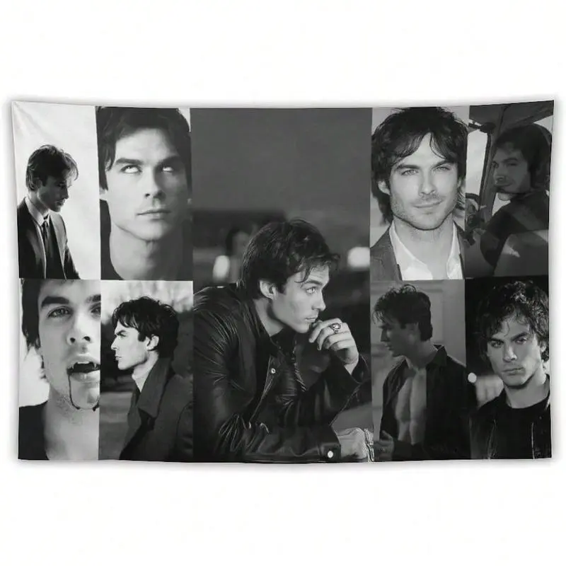 Celebrity Damon-Ian Themed Wall Hanging Tapestry - Home Decor Flag with Size Option for Bedroom, Dorm & Outdoor Patio - Ideal Gift for Home Supplies Enthusiasts