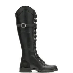 Harley-Davidson Bradner Lace D87261 Womens Black Leather Motorcycle Boots